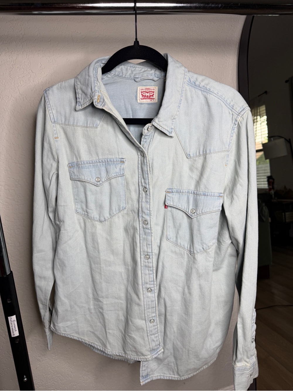 Levi's Pale Blue Denim Western Button-Up Shirt